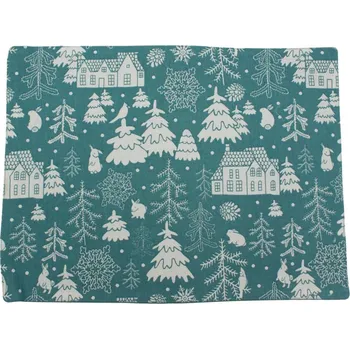prostírání Home Elements Prostírání Zimní les 33 x 45 cm 6 ks zelená