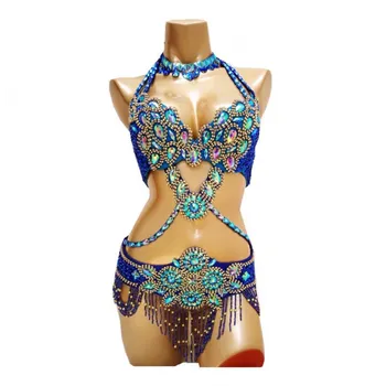 Karnevalový kostým Třídílný profi kostým YASMINA - VŠECHNY VELIKOSTI Tmavě modrá XL XL