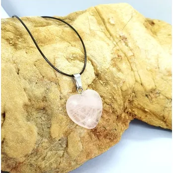 Přívěsek Přívěšek srdíčko z broušeného kamene Světle růžová