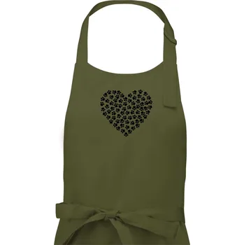 Kuchyňská zástěra Psí láska - Pánská zástěra na vaření - Univerzální velikost ( Khaki )