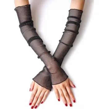 Cyklistické návleky Ozdobné návleky na ruce černé třpytivé k tanečním šatům