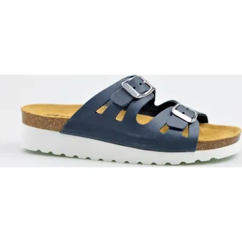 Dámská zdravotní obuv Dámské kožené pantofle BIOLife Lia 0013/588, modré 41