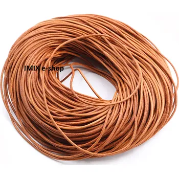 Souprava šperků Kožený provázek světle hnědý tloušťka 1 mm