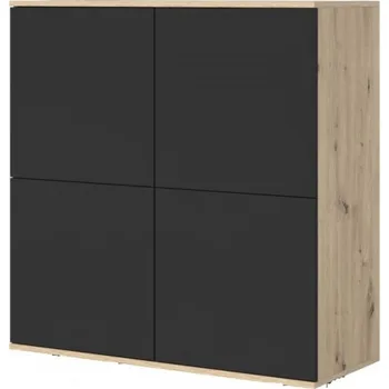 Komoda Komoda 4D Log dub artisan / černá - plastové nohy