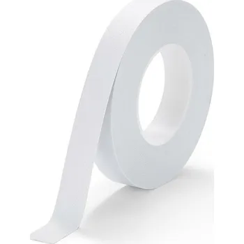 Lepicí páska Bílá plastová voděodolná protiskluzová páska FLOMA Resilient Standard - 18,3 m x 2,5 cm a tloušťka 1 mm (80081172) FLOMAT