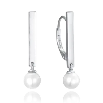 Náušnice MINET Stříbrné náušnice s přírodními perlami JMAS7048SE00