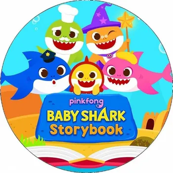 Jedlá dekorace na dort Jedlý papír Baby Shark 19,5 cm