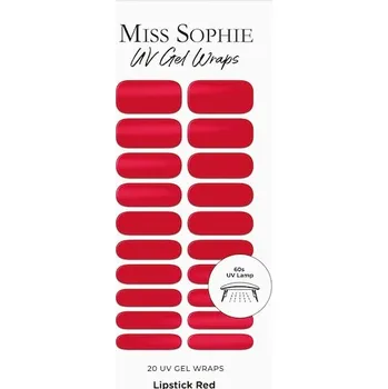 Make-up Miss-Sophie Nehty Folie-na-nehty-UVLipstick Red UV 20 Stk. (12,00 Kč / 1 ks.)