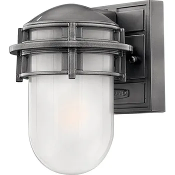 Venkovní osvětlení HINKLEY Reef venkovní nástěnné světlo, výška 20,3 cm hliník, bílá 1 x 60 W - Doprava zdarma