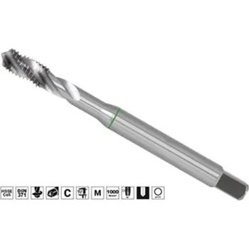 Závitořezný nástroj Ruko 234030E - Závitník strojní M 3 x 0,5 mm se šroubovicí 35°, HSSE-Co5, typ 3044, DIN 371 ISO2 (6H)