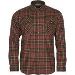 Pánská flanelová košile Pinewood Prestwick Exclusive - D. Terracotta/D. Green Velikost: 3XL
