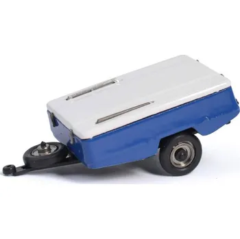 autíčko Přívěs-stan SKIF bílý / modrý 1:43 - Agat Přívěs SKIF - kovový model