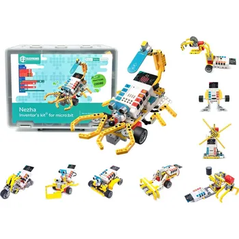 Elektronická stavebnice ElecFreaks Nezha Inventor's Kit V2 pro mladé vynálezce + adaptéry pro Fischertechnik Varianta kitu: bez desky micro:bit V2.21