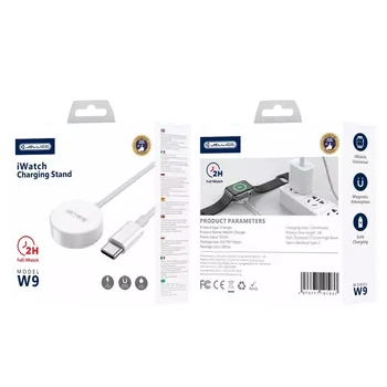Ostatní příslušenství k chytrým hodinkám JELLICO bezdrátový kabel/nabíječka pro Apple Watch - W9 3W bílá