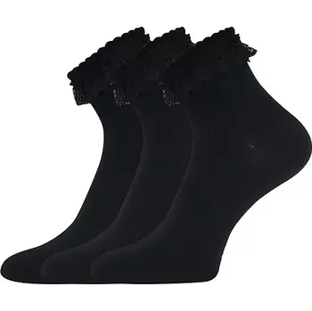 Pánská móda KRAJKA dámské jednobarevné ponožky s krajkou Lonka