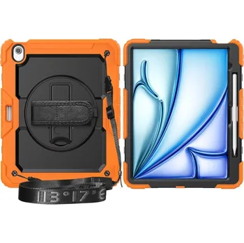 Pouzdro na tablet VSECHNONAMOBIL 81752 SOLID 360 Odolný obal pro Apple iPad Air 13 2025 / Air 13 2024 oranžový