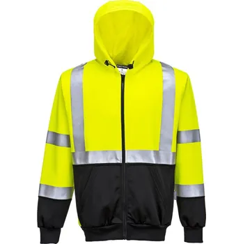pracovní mikina PORTWEST Mikina Hi-Vis s kapucí B315, dvoubarevná, reflexní POR-B315YBRXL XL Žlutá/černá