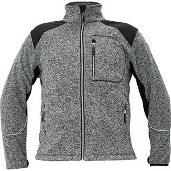 Pánský svetr Svetr pracovní BOYER (vel XXXL) melírovaný úplet - barva šedá