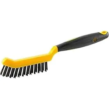 Drátěný kartáč Osborn 3301462162 - Ruční kartáč s plastovou rukojetí 2-řadý, zvlněný ocelový drát 0,35 mm SUPERIOR