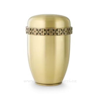 Smuteční dekorace Urna mosazná 845MSHELL