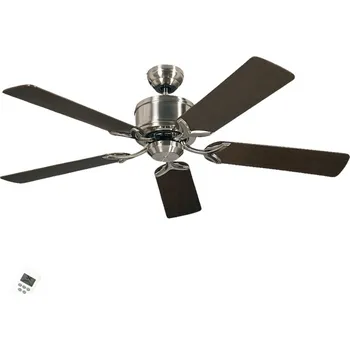 Lampička CasaFan Stropní ventilátor Eco Elements, wenge a javor - Průměr stropní základny 13,2 cm, průměr těla 22,5 cm chrom kartáčovaný, wenge, javor - Doprava zdarma