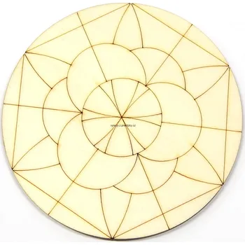 Stavební deska Výřez z překližky, O111, antistresový, MANDALA III., 9,7cm, 1ks