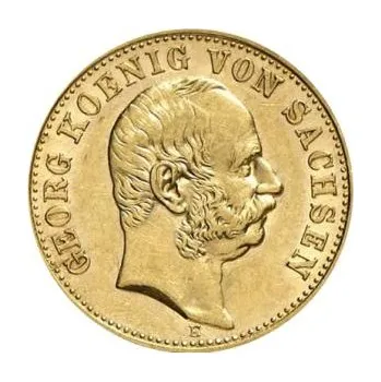 10 Mark zlatá mince Georg König von Sachsen