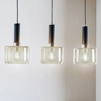 Jupiter Závěsné světlo Viva, kouřová/černá/chrom, 3 žárovky - Stínidlo - délka 66 cm, šířka 5 cm; sklenice - šířka 18 cm, výška 13 cm kouřově šedá-transparentní, černá, chrom 3 x 60 W - Doprava zdarma