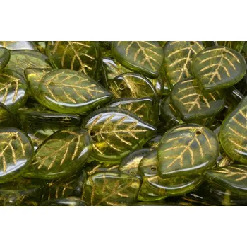 Korálek Korálky lístek č.1475 (18x13mm)