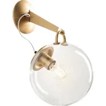 Artemide Miconos skleněné nástěnné světlo mosaz - Ø koule 25 cm mosaz satinovaná, průhledná 1 x 20 W - Doprava zdarma