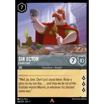 Sběratelská karetní hra Lorcana SSK 188/204 Sir Ector - Castle Lord - Shimmering Skies Stav: Near Mint, Verze: NORMAL