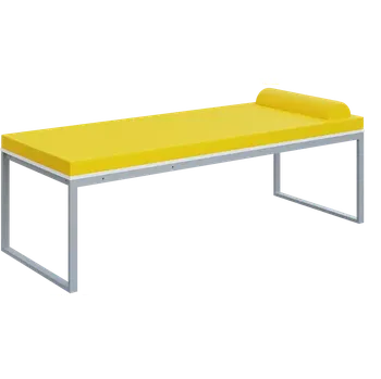 Zahradní lehátko QLK 01 - lehátko HOLY Z 011 - koženka žlutá