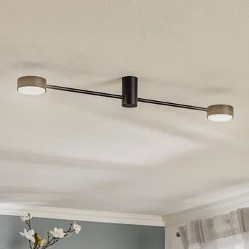 Euluna Stropní světlo Orbit II, černé, dvouramenné - Stříška - výška 9 cm, Ø 4,5 cm černý 2 x 8 W LED - Doprava zdarma