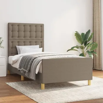 Postel vidaXL Rám postele s čelem 80 x 200 cm textil [3125334] Barva: taupe