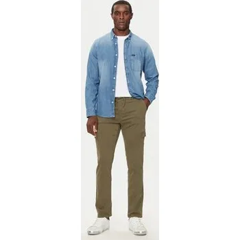 Oblečení a móda Pepe Jeans Kalhoty z materiálu PM211725 Zelená Slim Fit 36