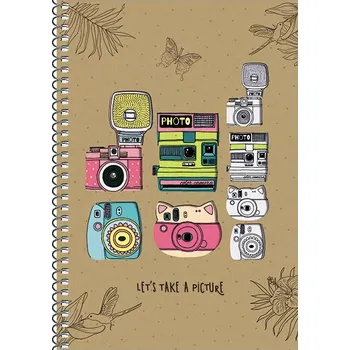 Sešit SHKOLYARYK Designový blok se spirálou A5, 96 listů, čtverečkovaný, mix motivů, 107020009