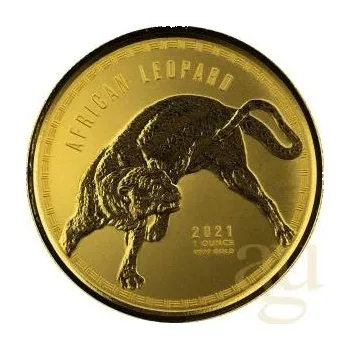 1 unce zlatá mince Afrika Ghana Leopard 2021 - leštěná deska