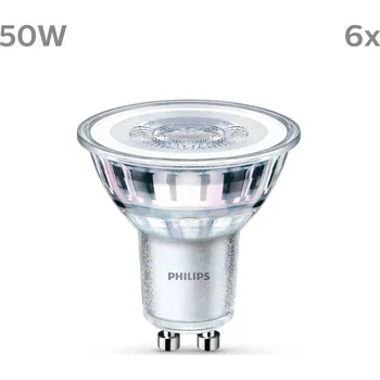 Lampička Žárovka Philips LED GU10 4,6W 390lm 840 clear 36° 6ks