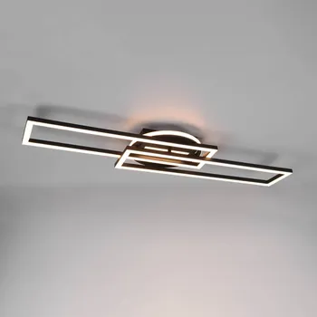 Reality Leuchten LED stropní světlo Twister, otočné, dálkové, černá matná černá LED 30 celkem - Doprava zdarma