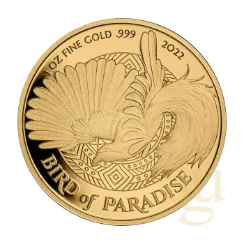 1 unce zlatá mince Papua New Guinea Bird of Paradise 2022