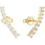 Olivie Stříbrné podélné náušnice GOLD 9025 Ag 925; ≤1,0 g.