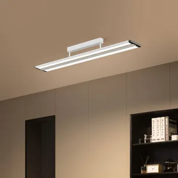 Lampička Stropní svítidlo Prios Yuela LED, DALI, 120 cm, bílé - Délka stropního držáku 42 cm bílá LED 45,2 W celkem - Doprava zdarma