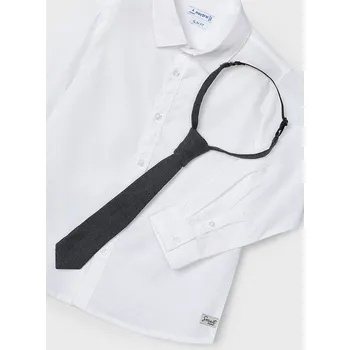 Oblečení a móda Chlapecká košile s kravatou Mayoral 4109 smetanová, modrá Rozměr: 98