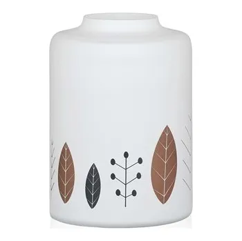 Bílá váza s dekorem zlatý příběh