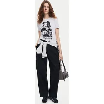 Dámské tričko Desigual T-Shirt Choi Lacroix 24WWTK90 Bílá Slim Fit S