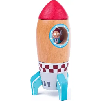 Dřevěná hračka Bigjigs Toys Dřevěná raketa