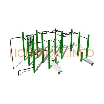 Hra na zahradu Street workoutová sestava WS023GD - zelená