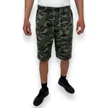 Dunauone Pánské maskáčové nadměrné teplákové kraťasy Barva: Vojenská, Velikost: 4XL