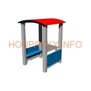 Dětský domeček Vagónek VA112KS - stříbrný