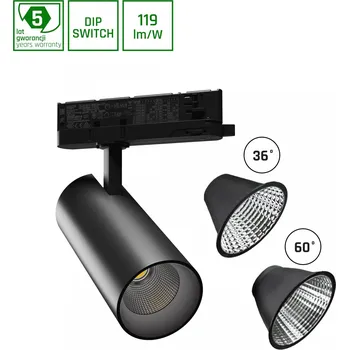 Bodové svítidlo SPECTRUMLED ANDROMEDA COB LED 15-27W Neutrální bílá 3F Černá 36DEG 60DEG IP20 Ra90 74x170x170